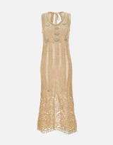 "Long sleveless dress in crochet lurex" 25AMRO140ML0317 P717 RABANNE 