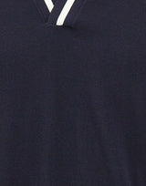 Polo con collo aperto e rifiniture a contrasto A017F100 6685 PAOLO PECORA 