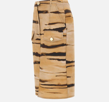 Gonna in drill con stampa tigre GO18362E2 470 ELISABETTA FRANCHI 