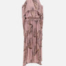 Abito lungo in georgette plissé stampato 4A432A M1445 BLUMARINE 