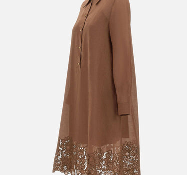 Abito chemisier in garza ramié ricamata 2616231012600 062 MAX MARA STUDIO 