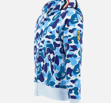 Felpa con cappuccio "ABC Camo 2nd Shark" 001ZPM301008M BLUE BAPE 