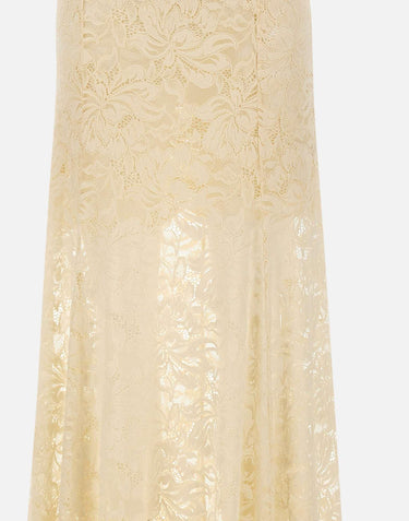 Gonna lunga svasata in pizzo 26PJJU131PA0170 P105 RABANNE 