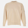 "Brushed and Emerized Diagonal Fleece Boxy Crewneck" 19CMSS058A 006372G402 C.P. COMPANY 