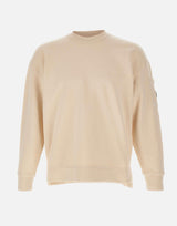 "Brushed and Emerized Diagonal Fleece Boxy Crewneck" 19CMSS058A 006372G402 C.P. COMPANY 