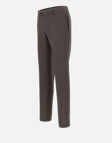 Pantaloni slim fit in misto lana 50563826 208 BOSS 