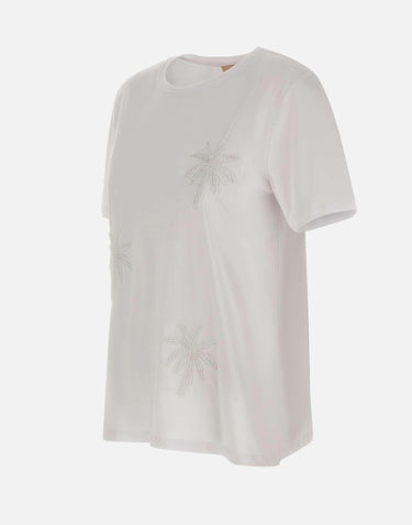 T-shirt con ricami gioiello SPJDK001 1019 KAOS 
