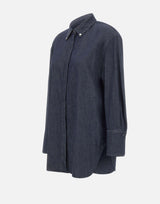 Camicia in cotone effetto denim 5410P000265N 034 ELENA MIRO'