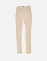 Pantaloni slim in crêpe con placca logo PA07751E2 193 ELISABETTA FRANCHI 