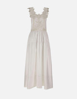 Abito in cotone con schiena scoperta W06050581 WHITE MAURIZIO MYKONOS 