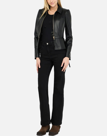 Giacca slim-fit in tessuto spalmato<BR/><BR/> CF5203E0624 22222 LIU-JO 