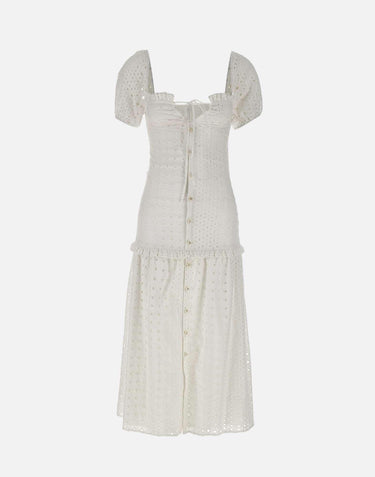 Abito in cotone<BR/> 8101 BIANCO LES FILLES D'EVA 