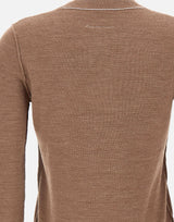 Maglia in misto lana con dettagli a contrasto S52HL0066 M13037130 MM6 MAISON MARGIELA 