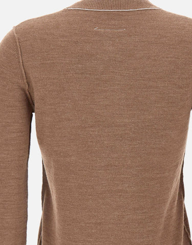 Maglia in misto lana con dettagli a contrasto S52HL0066 M13037130 MM6 MAISON MARGIELA 