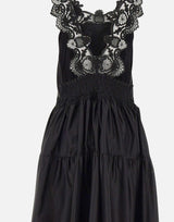 Abito in cotone con schiena scoperta W06050581 BLACK MAURIZIO MYKONOS 