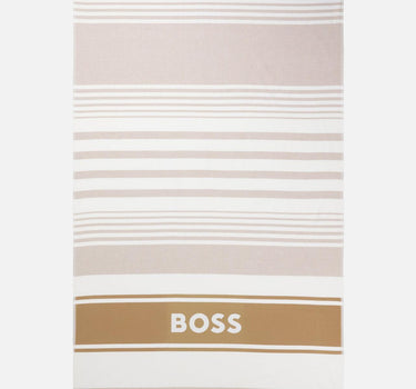 Telo mare in cotone jacquard con frange 50561255 260 BOSS 