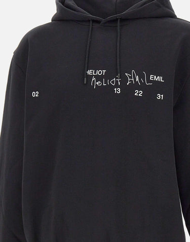 Felpa "Fulgens Hoodie" M08081 BLK01 HELIOT EMIL 