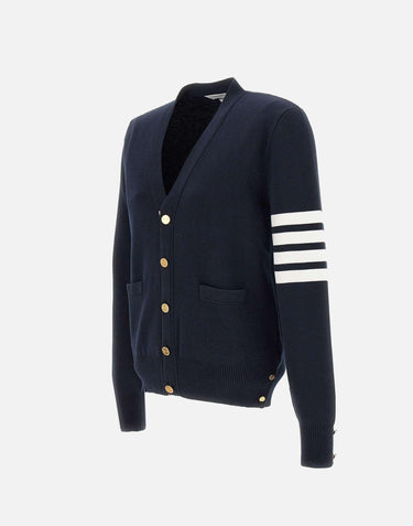 Cardigan in cotone con scollo a V MKC171A 00219415 THOM BROWNE 