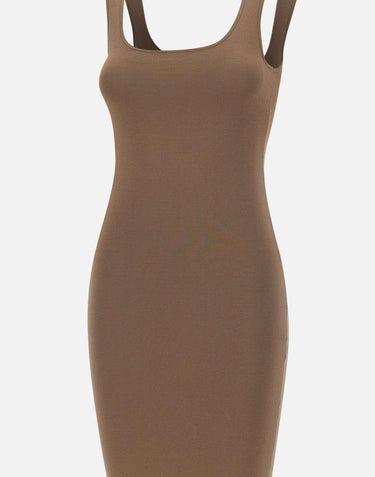 "Square Neck Knit Midi" ESSS26DR03237 0087 ENTIRE STUDIOS 