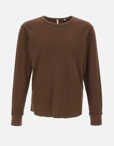T-shirt in cotone biologico 20482 BROWN SUNFLOWER 