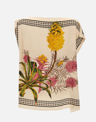Top con stampa foulard 2C450A F8177 BLUMARINE 