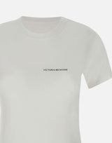 "Fitted Shrunken Logo"<BR/><BR/> 1424JTS005890A WHITE VICTORIA BECKHAM 