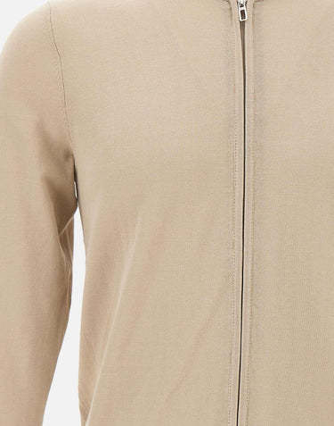 Cardigan in cotone full zip DK17012 SABBIA DIKTAT 