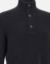 "Polo collar full rib sweater" 19CMKN016A 006608A999 C.P. COMPANY 