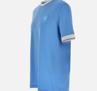 T-shirt in cotone elasticizzato con bandiera 50562134 454 BOSS 