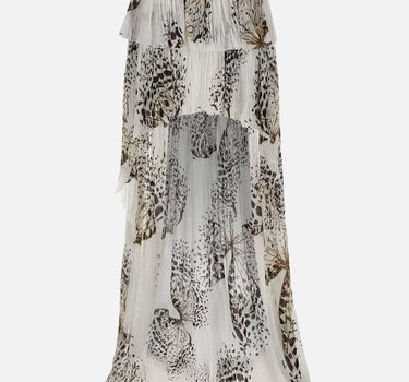 Gonna in georgette con stampa 4G111A M1025 BLUMARINE 