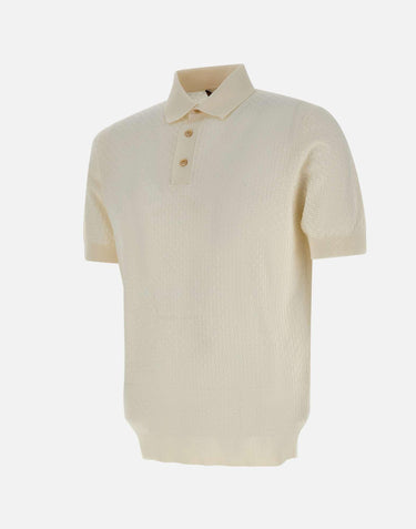 Polo in cotone a punto quadretto PL1MC CR14Q020 FILIPPO DE LAURENTIIS 