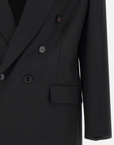 "Relaxed Double Breasted Jacket" 1325WJK006442A BLACK VICTORIA BECKHAM 