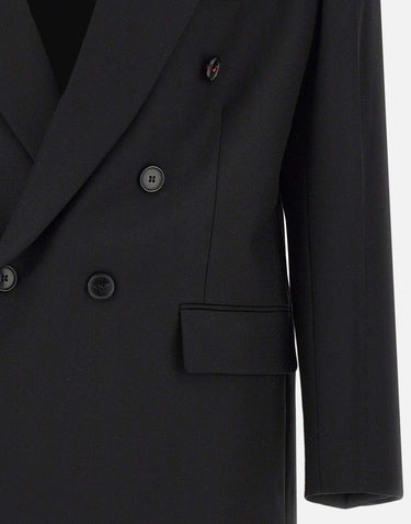 "Relaxed Double Breasted Jacket" 1325WJK006442A BLACK VICTORIA BECKHAM 