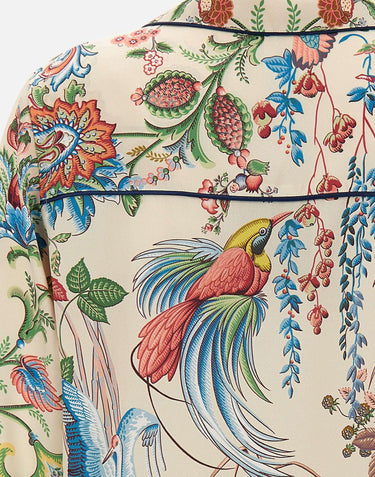 Camicia in twill con stampa flora e fauna WRIA0100 99SPSI4X0802 ETRO 
