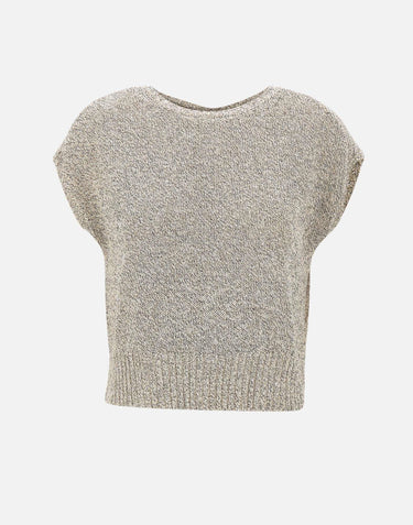 Maglia smanicata con paillettes 17302039 752 KANGRA 