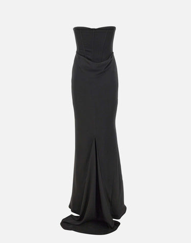 "Satin Corset Maxi Dress" 114330 100 ROTATE BIRGER CHRISTENSEN 