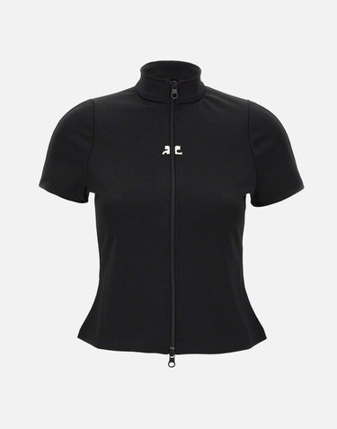 Top "Interlock Zipped" 325JTO446JS0250 BLACK COURREGES 