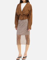 Gonna midi smerlata con lustrini 115635 2751 ROTATE BIRGER CHRISTENSEN 