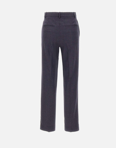 Pantaloni in lana con orli sfrangiati S52KA0566 M35466524M MM6 MAISON MARGIELA 