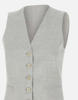 Gilet in lana e lino K85GILK03 TES0K02913 ELEVENTY 