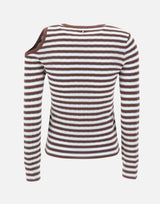 Maglia in misto cotone con cut-out CA6065MS52G C3975 LIU-JO 