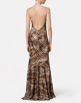 Abito Red Carpet in raso stretch con stampa alligatore ABR3061E2 644 ELISABETTA FRANCHI 