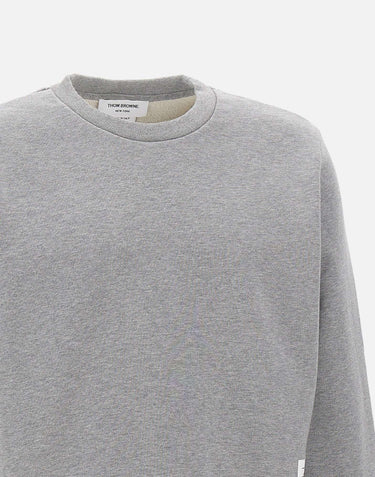 Felpa  "Crewneck Classic Loopback" in cotone MJT085A 03377055 THOM BROWNE 