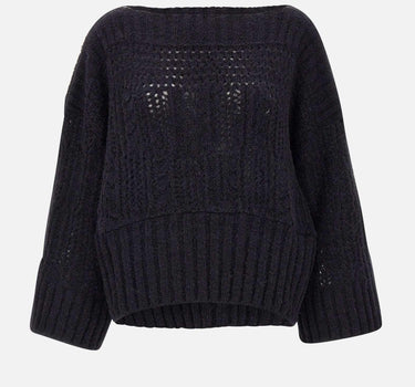 Maglione lana e alpaca W08150280 33BLACK MAURIZIO MYKONOS 