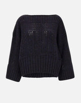 Maglione lana e alpaca W08150280 33BLACK MAURIZIO MYKONOS 