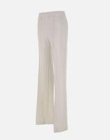 Pantaloni in doppio crêpe stretch con logo ricamato PA17161E2 360 ELISABETTA FRANCHI 