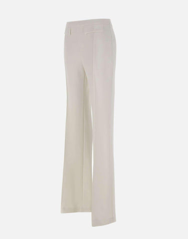 Pantaloni in doppio crêpe stretch con logo ricamato PA17161E2 360 ELISABETTA FRANCHI 