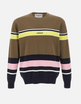 Maglia girocollo con righe e logo A0039505 0001 ICEBERG 