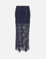 Gonna midi in pizzo e jersey 26AJJU021PA0170 P481 RABANNE 