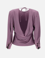 Blusa in raso con schiena scoperta SY005 VIOLET JACQUES WEI 